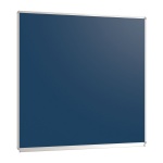 Wandtafel Stahlemaille blau, 120x120 cm, mit durchgehender Ablage, 